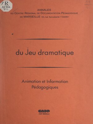 cover image of Du jeu dramatique